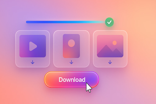 step 3: download instagram file - screenshot showing download button in the instagram-video.download website